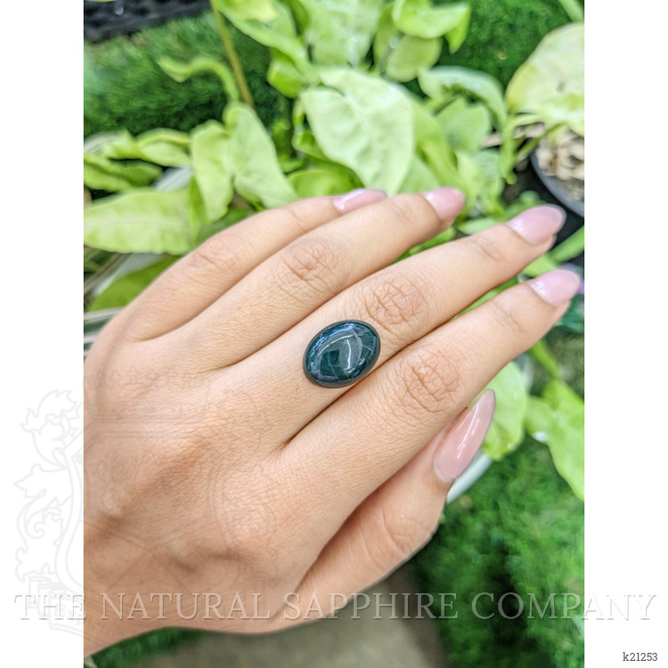 8.39 Ct. Green with Red Spots Cabochon Bloodstone (Heliotrope) from Madagascar