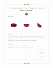 4.93 Ct. Rubellite Tourmaline from Mozambique Appraisal