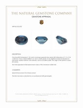 1.20 Ct. Greenish Blue Spinel from Ceylon (Sri Lanka) Appraisal