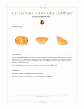 0.75 Ct. Spessartite Garnet from Ceylon (Sri Lanka) Appraisal