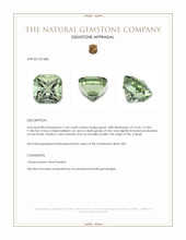 11.06 Ct. Green Prasiolite from Brazil Appraisal