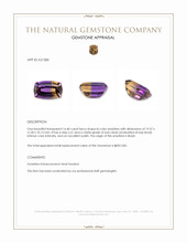 16.40 Ct. Bi Color Ametrine from Brazil Appraisal