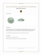 7.02 Ct. Green Cabochon Jade from Burma (Myanmar) Appraisal
