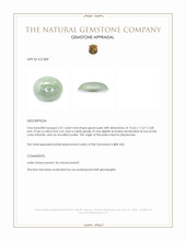 5.31 Ct. Green Cabochon Jade from Burma (Myanmar) Appraisal