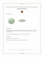 5.31 Ct. Green Cabochon Jade from Burma (Myanmar) Appraisal