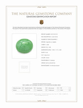 5.88 Ct. Green Cabochon Jade from Burma (Myanmar) Scan Report