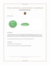 5.20 Ct. Green Cabochon Jade from Burma (Myanmar) Appraisal