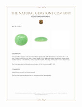 4.53 Ct. Green Cabochon Jade from Burma (Myanmar) Appraisal