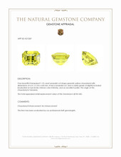 1.25 Ct. Greenish Yellow Chrysoberyl from Tanzania Appraisal