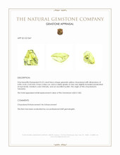 0.52 Ct. Greenish Yellow Chrysoberyl from Tanzania Appraisal