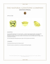 1.70 Ct. Greenish Yellow Chrysoberyl from Tanzania Appraisal