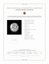 1.24 Ct. White Zircon from Ceylon (Sri Lanka) Scan Report