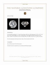 1.19 Ct. White Zircon from Ceylon (Sri Lanka) Appraisal