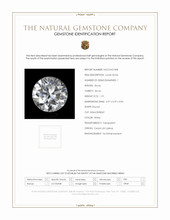 1.19 Ct. White Zircon from Ceylon (Sri Lanka) Scan Report