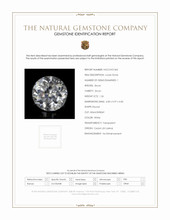 1.26 Ct. White Zircon from Ceylon (Sri Lanka) Scan Report