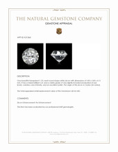 1.25 Ct. White Zircon from Ceylon (Sri Lanka) Appraisal