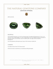 1.60 Ct. Green Tourmaline from Madagascar Appraisal