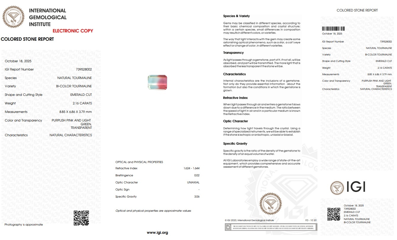 2.16 Ct. Tourmaline from Mozambique
