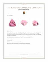 1.86 Ct. Purplish Pink Tourmaline from Mozambique Appraisal