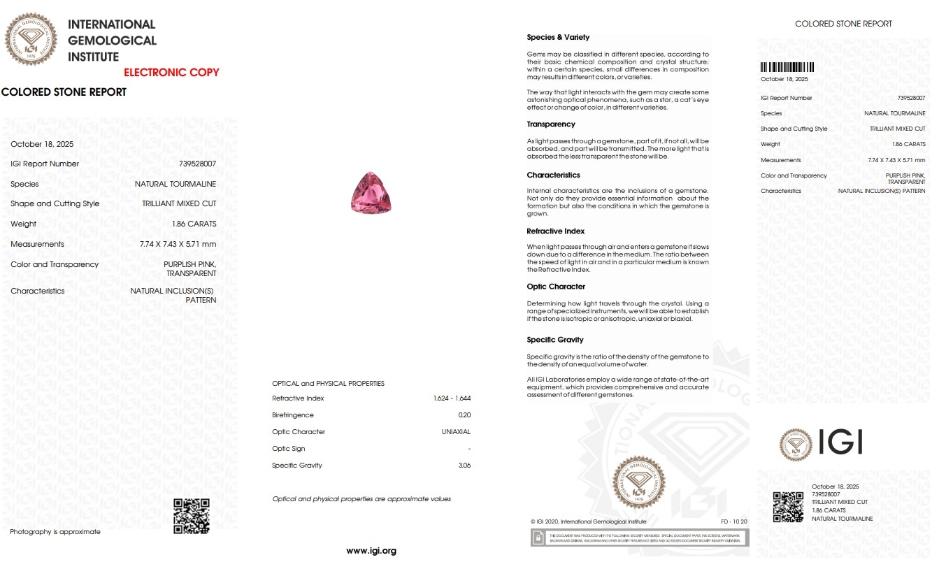 1.86 Ct. Tourmaline from Mozambique