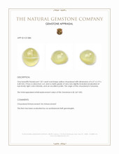 1.81 Ct. Yellow Cabochon Chrysoberyl from Tanzania Appraisal