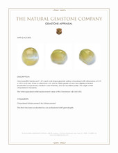 1.49 Ct. Greenish Yellow Cabochon Chrysoberyl from Tanzania Appraisal