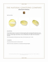 1.68 Ct. Greenish Yellow Cabochon Chrysoberyl from Tanzania Appraisal