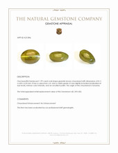 1.99 Ct. Greenish Brown Cabochon Chrysoberyl from Tanzania Appraisal