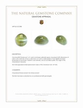 1.67 Ct. Yellowish Green Cabochon Chrysoberyl from Tanzania Appraisal