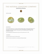 1.73 Ct. Greenish Yellow Cabochon Chrysoberyl from Tanzania Appraisal