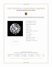1.03 Ct. White Zircon from Ceylon (Sri Lanka) Scan Report