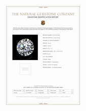 1.11 Ct. White Zircon from Ceylon (Sri Lanka) Scan Report