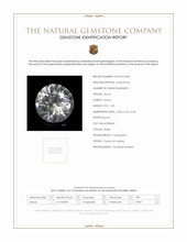 1.09 Ct. White Zircon from Ceylon (Sri Lanka) Scan Report