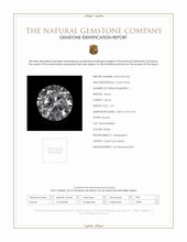 1.07 Ct. White Zircon from Ceylon (Sri Lanka) Scan Report