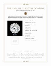 1.24 Ct. White Zircon from Ceylon (Sri Lanka) Scan Report