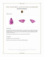 5.16 Ct. Purplish Pink Tourmaline from Mozambique Appraisal