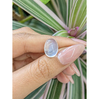 6.28 Ct. Blue Flash Cabochon Moonstone from Ceylon (Sri Lanka) Life Style