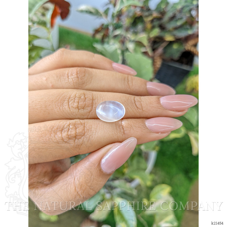 6.28 Ct. Blue Flash Cabochon Moonstone from Ceylon (Sri Lanka)