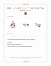 15.63 Ct. Kunzite from Afghanistan Appraisal