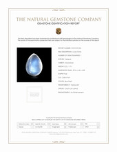 1.73 Ct. Blue Flash Cabochon Moonstone from Ceylon (Sri Lanka) Scan Report