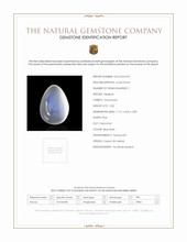 3.00 Ct. Blue Flash Cabochon Moonstone from Ceylon (Sri Lanka) Scan Report