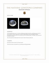 2.15 Ct. Blue Flash Cabochon Moonstone from Ceylon (Sri Lanka) Appraisal