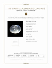 7.73 Ct. Blue Flash Cabochon Moonstone from Ceylon (Sri Lanka) Scan Report