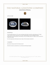 2.95 Ct. Blue Flash Cabochon Moonstone from Ceylon (Sri Lanka) Appraisal