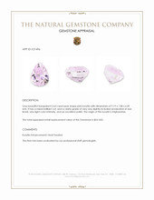 2.63 Ct. Kunzite from Afghanistan Appraisal