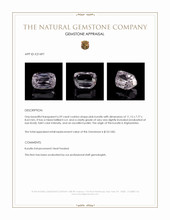 6.59 Ct. Kunzite from Afghanistan Appraisal