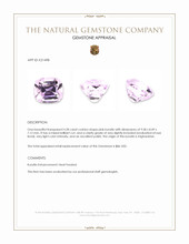 4.28 Ct. Pink Kunzite from Afghanistan Appraisal