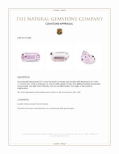 8.71 Ct. Pink Kunzite from Afghanistan Appraisal