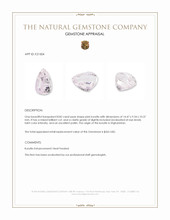 8.82 Ct. Pink Kunzite from Afghanistan Appraisal