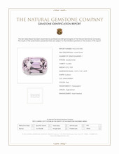 9.09 Ct. Pink Kunzite from Afghanistan Scan Report